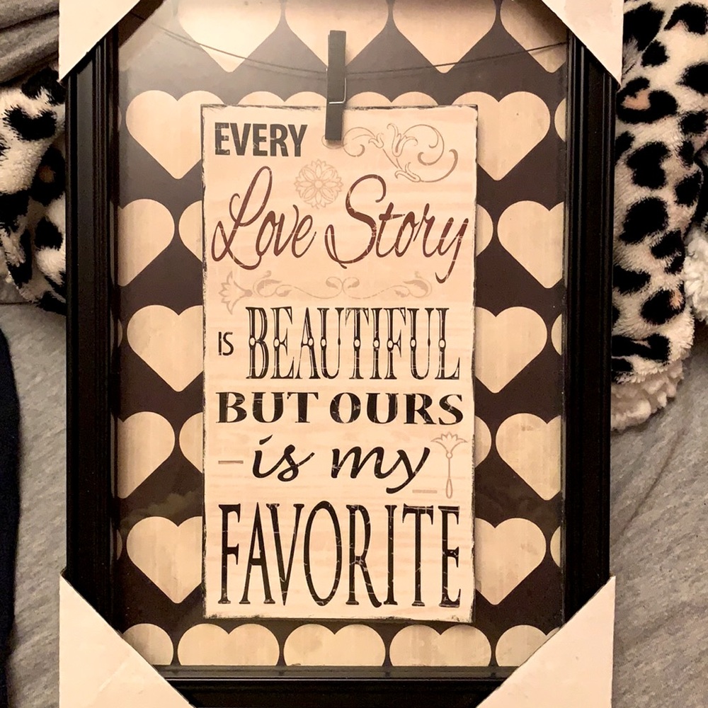 Love story frame decor